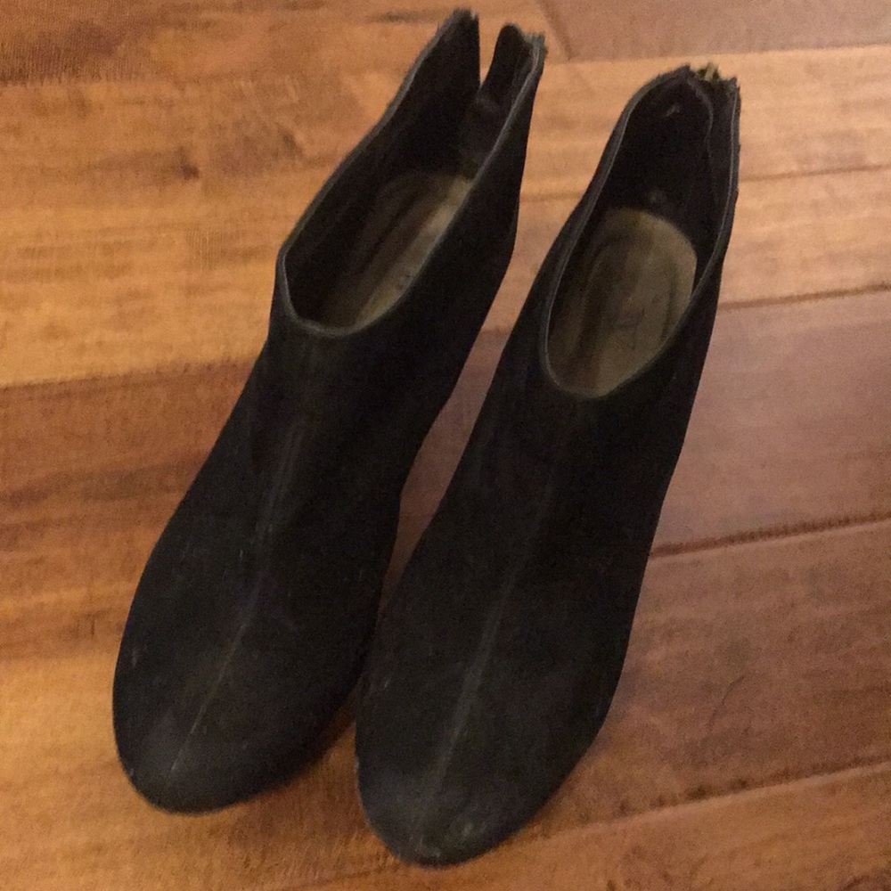 Black Suede-like booties